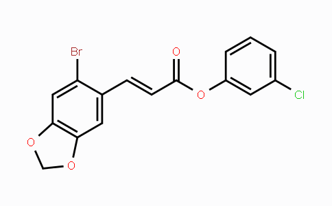 CAS No. 478259-32-4, 3-Chlorophenyl (E)-3-(6-bromo-1,3-benzodioxol-5-yl)-2-propenoate