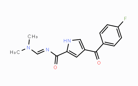 CAS No. 478259-83-5, N-[(E)-(Dimethylamino)methylidene]-4-(4-fluorobenzoyl)-1H-pyrrole-2-carboxamide