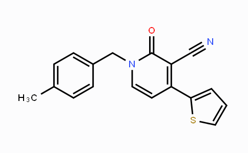 CAS No. 866136-73-4, 1-(4-Methylbenzyl)-2-oxo-4-(2-thienyl)-1,2-dihydro-3-pyridinecarbonitrile