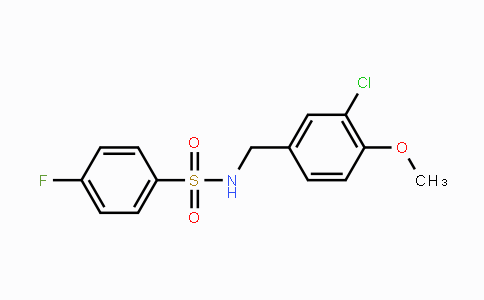 CAS No. 478259-90-4, N-(3-Chloro-4-methoxybenzyl)-4-fluorobenzenesulfonamide