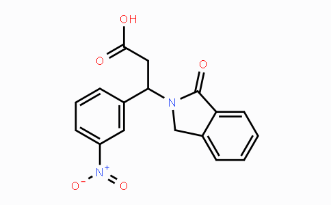 CAS No. 866136-76-7, 3-(3-Nitrophenyl)-3-(1-oxo-1,3-dihydro-2H-isoindol-2-yl)propanoic acid
