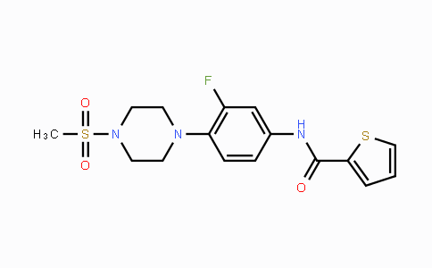 CAS No. 478260-24-1, N-{3-Fluoro-4-[4-(methylsulfonyl)piperazino]phenyl}-2-thiophenecarboxamide