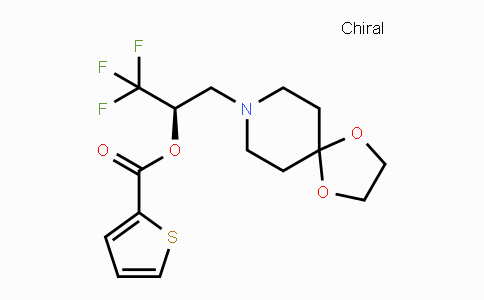 CAS No. 477762-57-5, (1R)-1-(1,4-Dioxa-8-azaspiro[4.5]dec-8-ylmethyl)-2,2,2-trifluoroethyl 2-thiophenecarboxylate