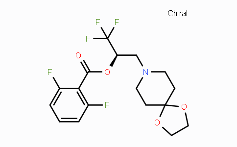 CAS No. 477762-58-6, (1R)-1-(1,4-Dioxa-8-azaspiro[4.5]dec-8-ylmethyl)-2,2,2-trifluoroethyl 2,6-difluorobenzenecarboxylate