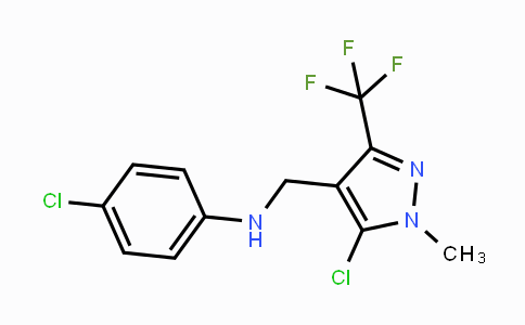 CAS No. 956186-49-5, 4-Chloro-N-{[5-chloro-1-methyl-3-(trifluoromethyl)-1H-pyrazol-4-yl]methyl}aniline
