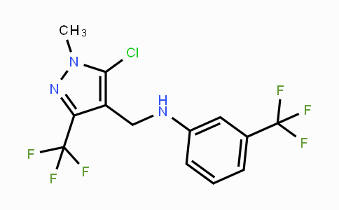 CAS No. 956756-17-5, N-{[5-Chloro-1-methyl-3-(trifluoromethyl)-1H-pyrazol-4-yl]methyl}-3-(trifluoromethyl)aniline