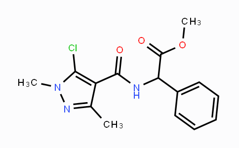 CAS No. 1096440-16-2, Methyl 2-{[(5-chloro-1,3-dimethyl-1H-pyrazol-4-yl)carbonyl]amino}-2-phenylacetate