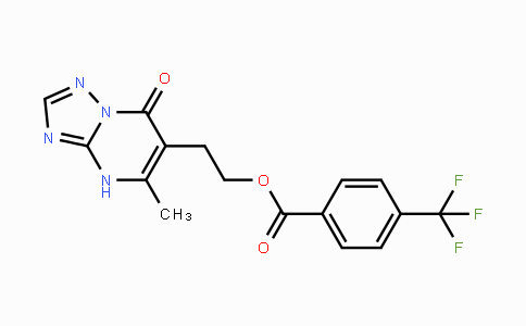 CAS No. 866137-39-5, 2-(5-Methyl-7-oxo-4,7-dihydro[1,2,4]triazolo[1,5-a]pyrimidin-6-yl)ethyl 4-(trifluoromethyl)benzenecarboxylate