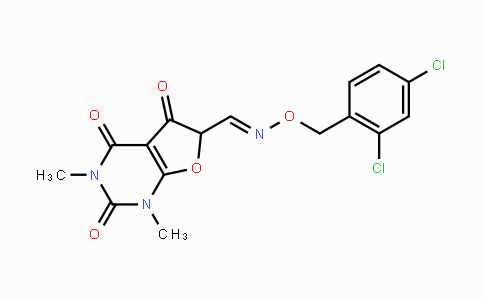 CAS No. 866137-46-4, 1,3-Dimethyl-2,4,5-trioxo-1,2,3,4,5,6-hexahydrofuro[2,3-d]pyrimidine-6-carbaldehyde O-(2,4-dichlorobenzyl)oxime