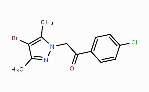 CAS No. 956949-84-1, 2-(4-Bromo-3,5-dimethyl-1H-pyrazol-1-yl)-1-(4-chlorophenyl)-1-ethanone