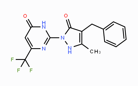 CAS No. 866137-82-8, 2-(4-Benzyl-3-methyl-5-oxo-2,5-dihydro-1H-pyrazol-1-yl)-6-(trifluoromethyl)-4(3H)-pyrimidinone