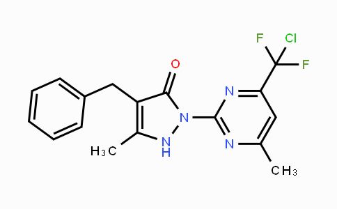 CAS No. 866137-92-0, 4-Benzyl-2-{4-[chloro(difluoro)methyl]-6-methyl-2-pyrimidinyl}-5-methyl-1,2-dihydro-3H-pyrazol-3-one