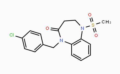 CAS No. 866138-34-3, 1-(4-Chlorobenzyl)-5-(methylsulfonyl)-1,3,4,5-tetrahydro-2H-1,5-benzodiazepin-2-one