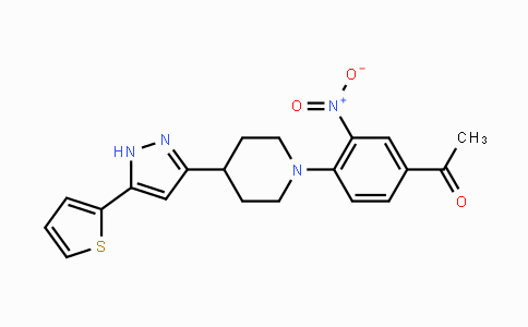 CAS No. 1024018-70-9, 1-(3-Nitro-4-{4-[5-(2-thienyl)-1H-pyrazol-3-yl]piperidino}phenyl)-1-ethanone