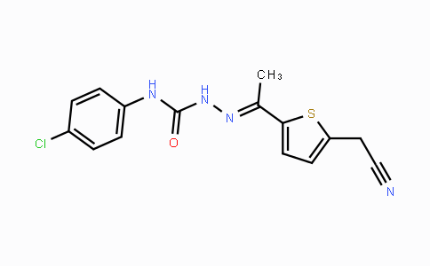 CAS No. 866142-46-3, N-(4-Chlorophenyl)-2-{1-[5-(cyanomethyl)-2-thienyl]ethylidene}-1-hydrazinecarboxamide