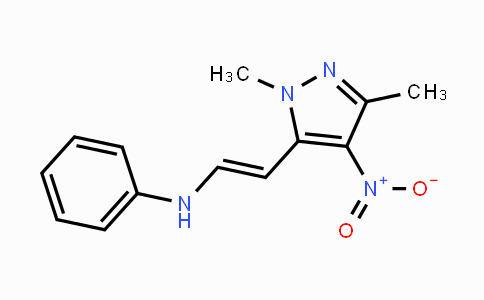 CAS No. 956626-42-9, N-[2-(1,3-Dimethyl-4-nitro-1H-pyrazol-5-yl)vinyl]aniline