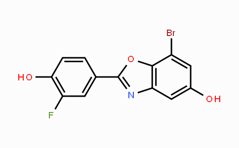 CAS No. 544704-73-6, 7-Bromo-2-(3-fluoro-4-hydroxyphenyl)-1,3-benzoxazol-5-ol