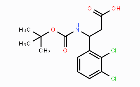 CAS No. 284493-64-7, 3-[(tert-Butoxycarbonyl)amino]-3-(2,3-dichlorophenyl)propanoic acid