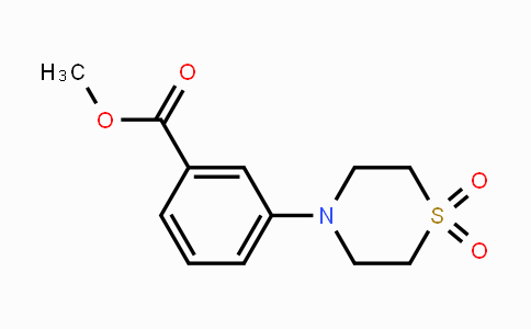 CAS No. 900015-34-1, Methyl 3-(1,1-dioxo-1lambda~6~,4-thiazinan-4-yl)benzenecarboxylate