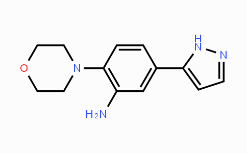 CAS No. 1029989-48-7, 2-Morpholino-5-(1H-pyrazol-5-yl)aniline