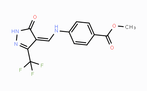CAS No. 339107-12-9, Methyl 4-({[5-oxo-3-(trifluoromethyl)-1,5-dihydro-4H-pyrazol-4-yliden]methyl}amino)benzenecarboxylate