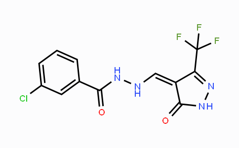 CAS No. 338975-57-8, 3-Chloro-N'-{[5-oxo-3-(trifluoromethyl)-1,5-dihydro-4H-pyrazol-4-yliden]methyl}benzenecarbohydrazide