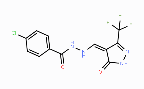 CAS No. 338975-58-9, 4-Chloro-N'-{[5-oxo-3-(trifluoromethyl)-1,5-dihydro-4H-pyrazol-4-yliden]methyl}benzenecarbohydrazide