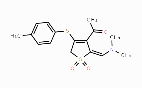 CAS No. 866142-98-5, 3-Acetyl-2-[(E)-(dimethylamino)methylidene]-4-[(4-methylphenyl)sulfanyl]-2,5-dihydro-1H-1lambda~6~-thiophene-1,1-dione