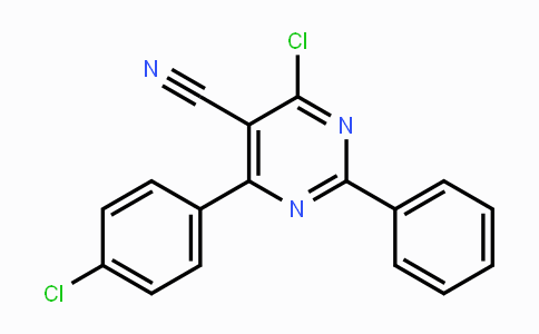 CAS No. 338976-31-1, 4-Chloro-6-(4-chlorophenyl)-2-phenyl-5-pyrimidinecarbonitrile
