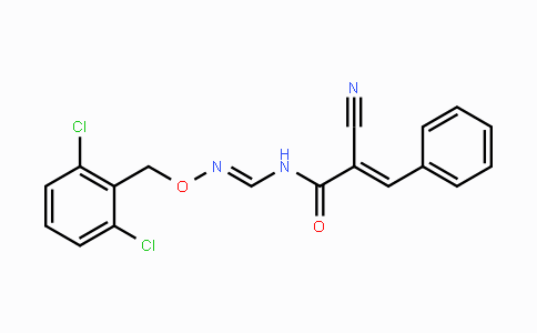 CAS No. 338976-68-4, 2-Cyano-N-({[(2,6-dichlorobenzyl)oxy]imino}methyl)-3-phenylacrylamide