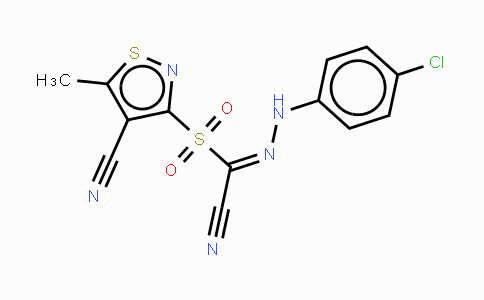 CAS No. 338976-83-3, 3-{[2-(4-Chlorophenyl)(cyano)carbohydrazonoyl]sulfonyl}-5-methyl-4-isothiazolecarbonitrile