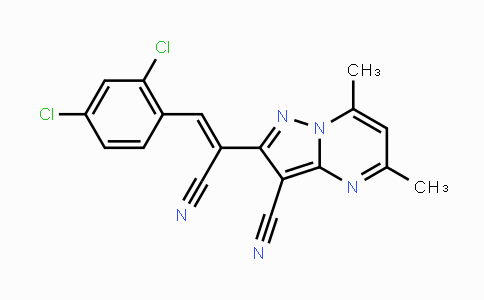 CAS No. 338977-22-3, 2-[1-Cyano-2-(2,4-dichlorophenyl)vinyl]-5,7-dimethylpyrazolo[1,5-a]pyrimidine-3-carbonitrile