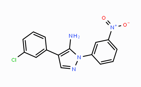 CAS No. 324008-93-7, 4-(3-Chlorophenyl)-1-(3-nitrophenyl)-1H-pyrazol-5-amine
