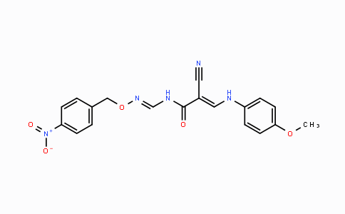 CAS No. 339103-86-5, 2-Cyano-3-(4-methoxyanilino)-N-({[(4-nitrobenzyl)oxy]imino}methyl)acrylamide