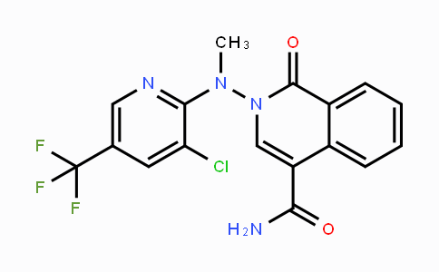 CAS No. 339106-89-7, 2-[[3-Chloro-5-(trifluoromethyl)-2-pyridinyl](methyl)amino]-1-oxo-1,2-dihydro-4-isoquinolinecarboxamide