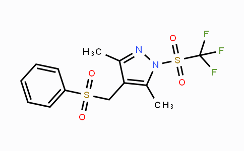CAS No. 324009-26-9, 3,5-Dimethyl-4-[(phenylsulfonyl)methyl]-1-[(trifluoromethyl)sulfonyl]-1H-pyrazole