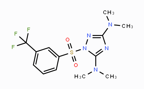 CAS No. 339111-47-6, N~3~,N~3~,N~5~,N~5~-tetramethyl-1-{[3-(trifluoromethyl)phenyl]sulfonyl}-1H-1,2,4-triazole-3,5-diamine