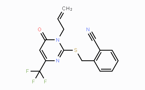 CAS No. 866143-17-1, 2-({[1-Allyl-6-oxo-4-(trifluoromethyl)-1,6-dihydro-2-pyrimidinyl]sulfanyl}methyl)benzenecarbonitrile