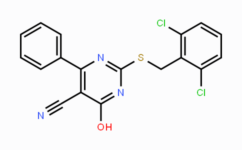 CAS No. 478261-70-0, 2-[(2,6-Dichlorobenzyl)sulfanyl]-4-hydroxy-6-phenyl-5-pyrimidinecarbonitrile