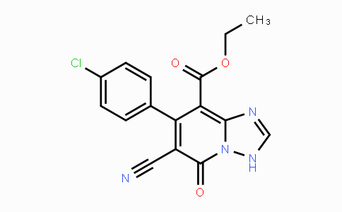 CAS No. 478261-99-3, Ethyl 7-(4-chlorophenyl)-6-cyano-5-oxo-3,5-dihydro[1,2,4]triazolo[1,5-a]pyridine-8-carboxylate
