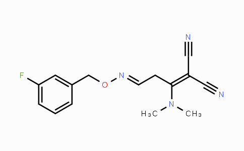 CAS No. 478262-31-6, 2-(1-(Dimethylamino)-3-{[(3-fluorobenzyl)oxy]imino}propylidene)malononitrile