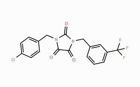 CAS No. 478262-69-0, 1-(4-Chlorobenzyl)-3-[3-(trifluoromethyl)benzyl]-1H-imidazole-2,4,5(3H)-trione