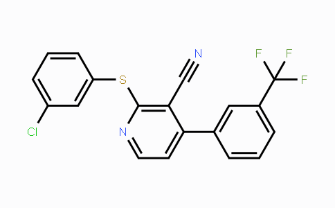 CAS No. 478245-71-5, 2-[(3-Chlorophenyl)sulfanyl]-4-[3-(trifluoromethyl)phenyl]nicotinonitrile
