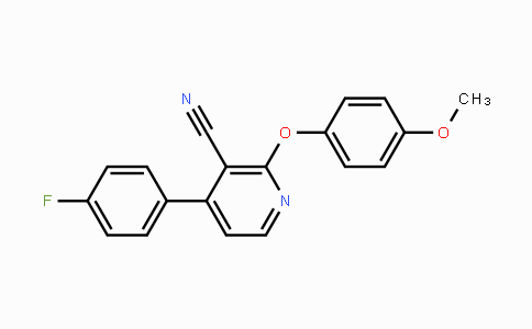 CAS No. 478245-88-4, 4-(4-Fluorophenyl)-2-(4-methoxyphenoxy)nicotinonitrile