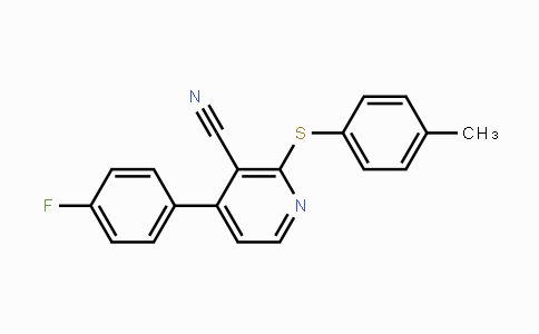 CAS No. 478245-92-0, 4-(4-Fluorophenyl)-2-[(4-methylphenyl)sulfanyl]nicotinonitrile