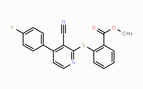 CAS No. 478245-93-1, Methyl 2-{[3-cyano-4-(4-fluorophenyl)-2-pyridinyl]sulfanyl}benzenecarboxylate