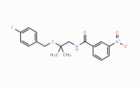 CAS No. 351858-11-2, N-{2-[(4-Fluorobenzyl)sulfanyl]-2-methylpropyl}-3-nitrobenzenecarboxamide