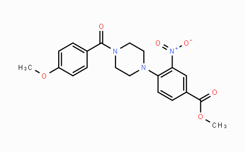 CAS No. 478246-41-2, Methyl 4-[4-(4-methoxybenzoyl)piperazino]-3-nitrobenzenecarboxylate