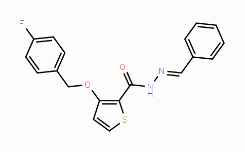 CAS No. 478246-46-7, 3-[(4-Fluorobenzyl)oxy]-N'-[(E)-phenylmethylidene]-2-thiophenecarbohydrazide