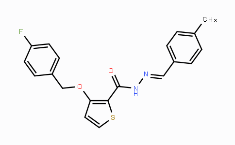CAS No. 478246-47-8, 3-[(4-Fluorobenzyl)oxy]-N'-[(E)-(4-methylphenyl)methylidene]-2-thiophenecarbohydrazide